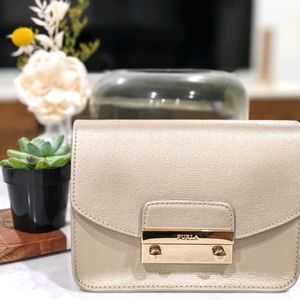 Furla Julia Mini Crossbody Bag - Champagne Gold
